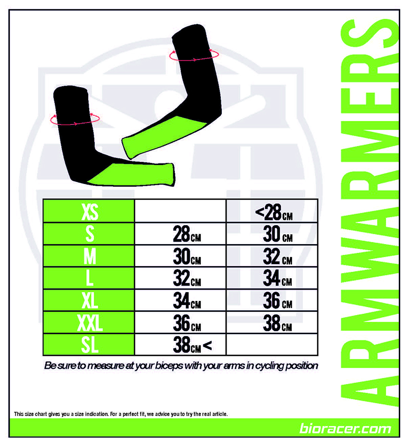 Bioracer Size Chart