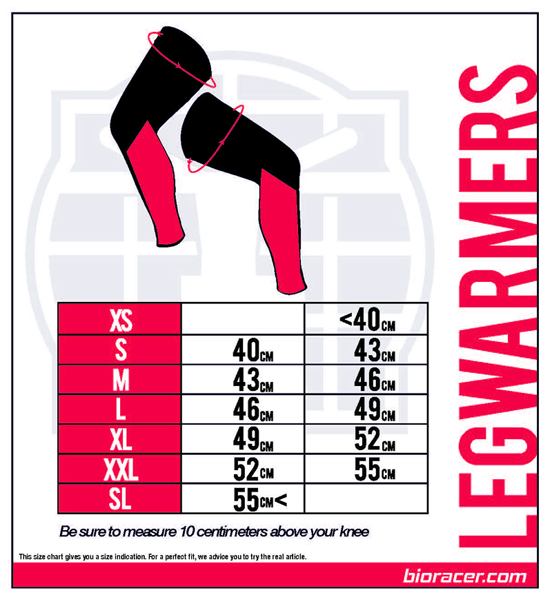 Bioracer Size Chart