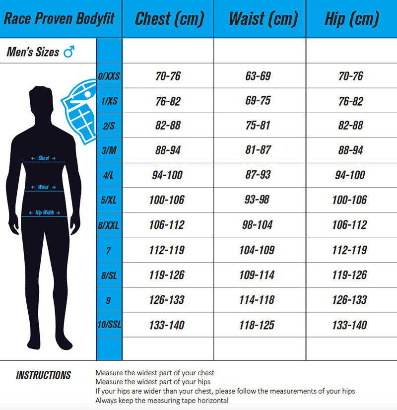 Motorcycle Race Suit Size Chart