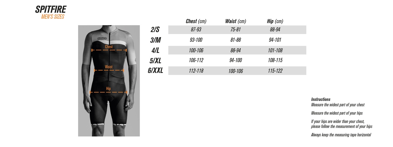 Rapha Size Chart